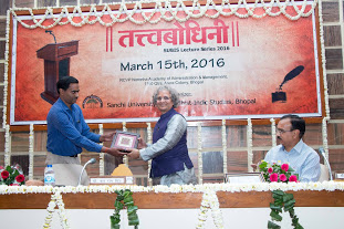 Felicitation of Prof. Singh at Sanchi University, Bhopal, 2016