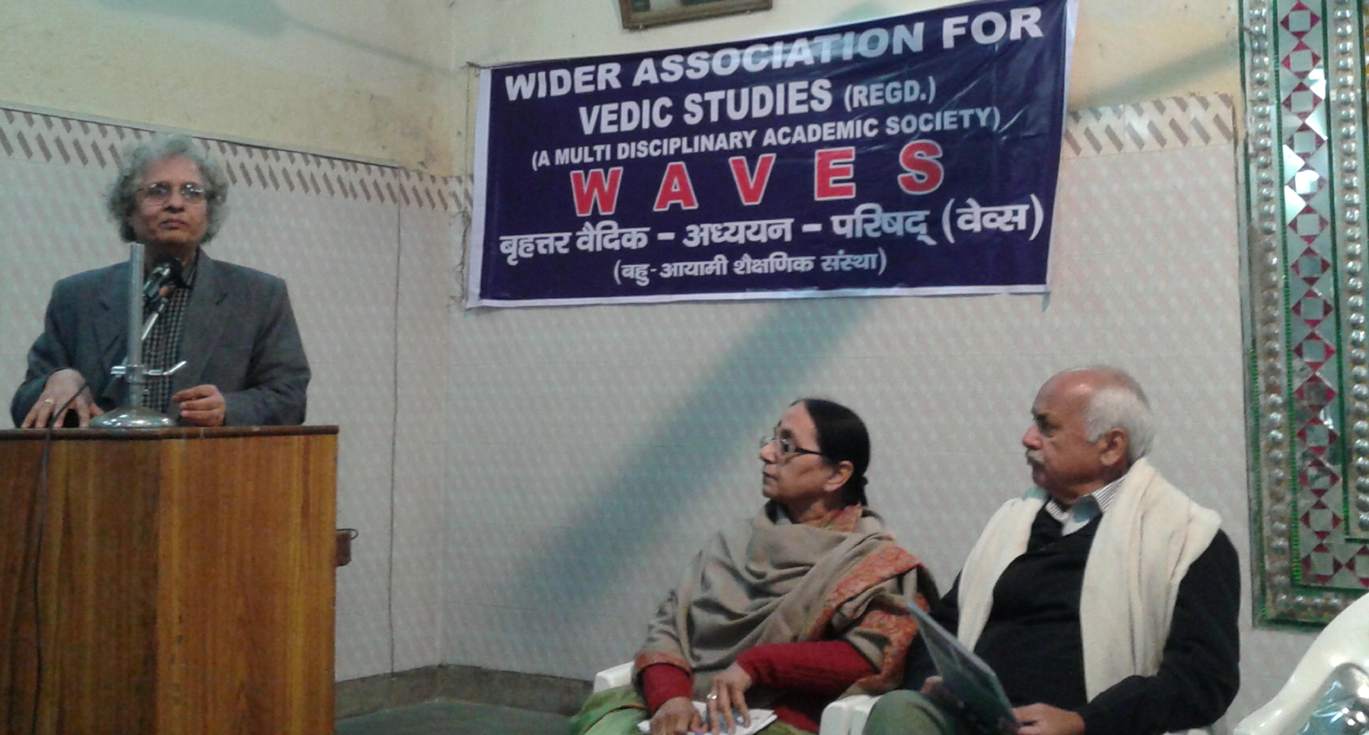 Prof. Singh Addressing WAVES-India Lecture Programe, 2015