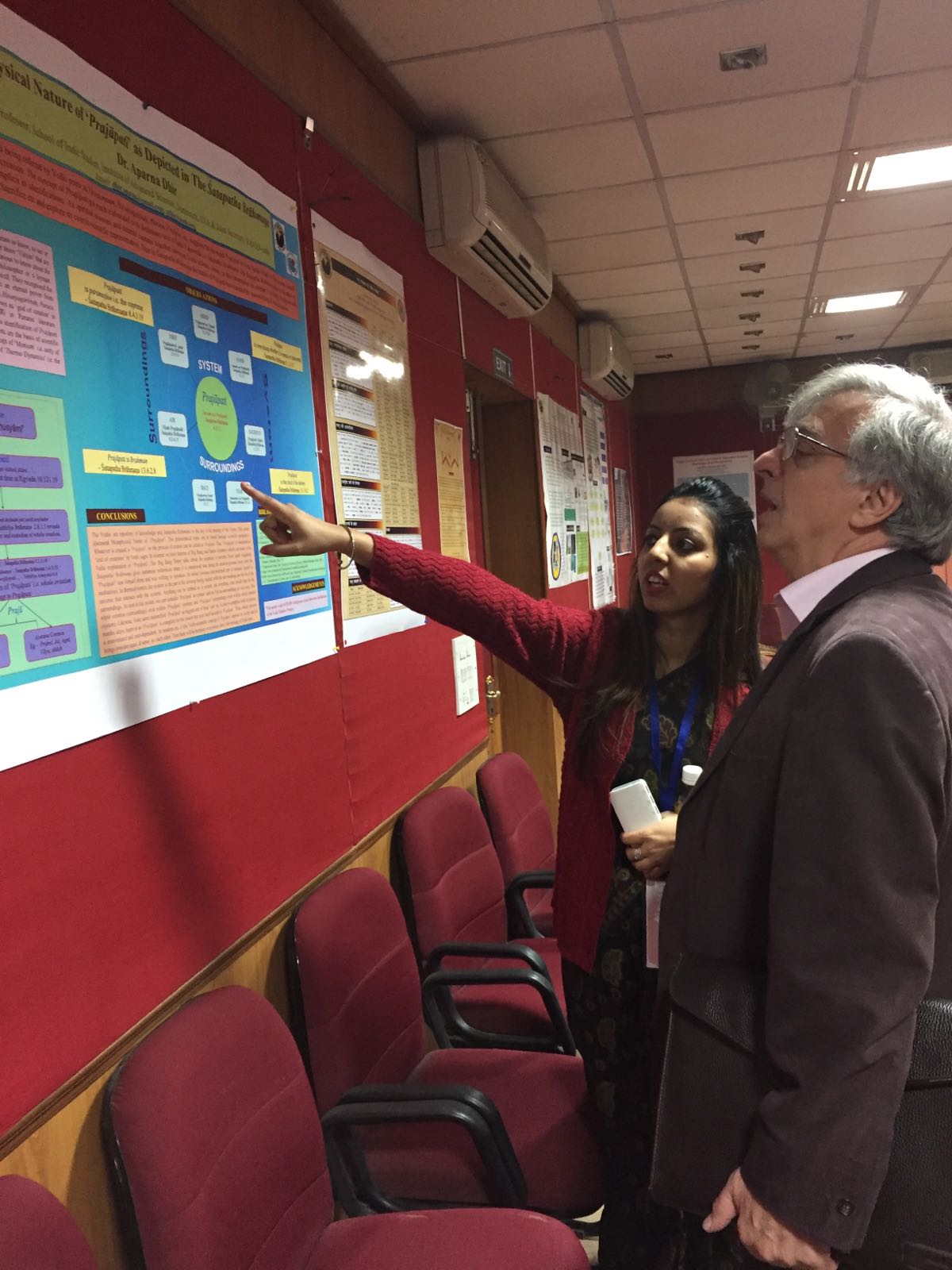 Dr. Aparna Dhir with Mr. Paul Palmarozza in Poster Session.
